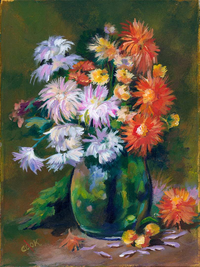 Chrysanthemums-by-Emil-Carlsen-CR-1080H image