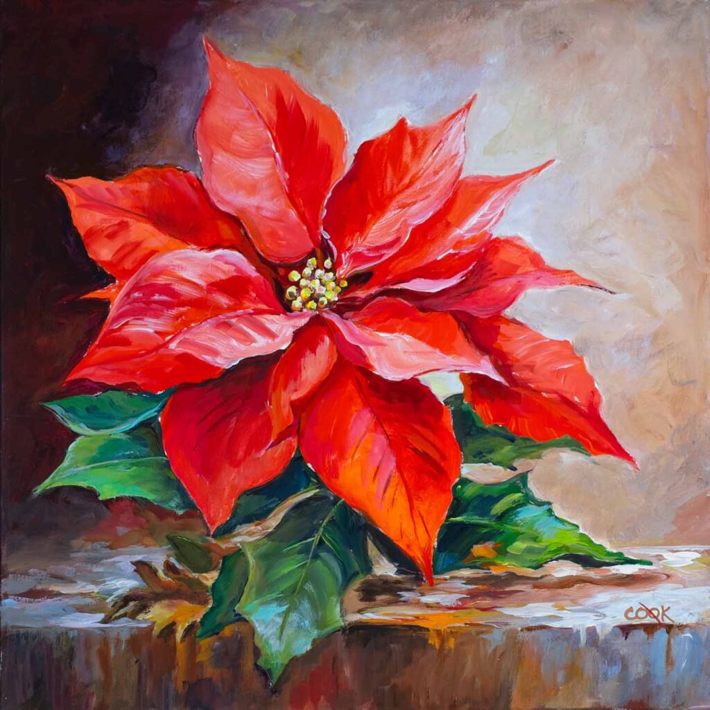 Poinsettia Still Life Introduction Academy of Fine Art and Acrylic